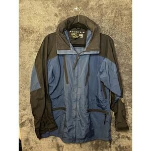 Mountain Hardwear Men Jacket Large Blue Ski Hiking Rain Shel
